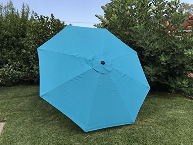 Replacement Turquoise/SPA Blue Strong & Thick Umbrella Canopy for 9ft 8 Ribs gallery