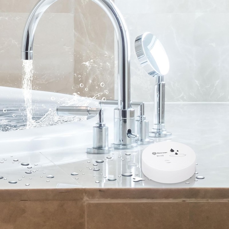 Battery-Powered 2 Pack Water Sensor Detectors – 100dB Alerts for Leak Prevention gallery