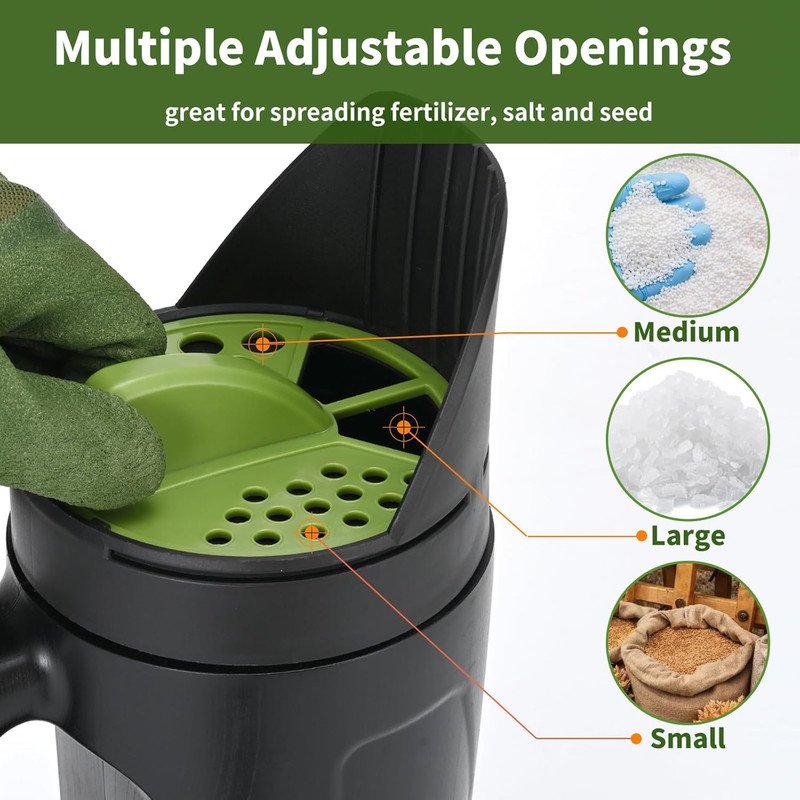 Seed Spreader Hand Held, Hand Spreader Lawn and Garden for Fertilizer Grass Seed gallery