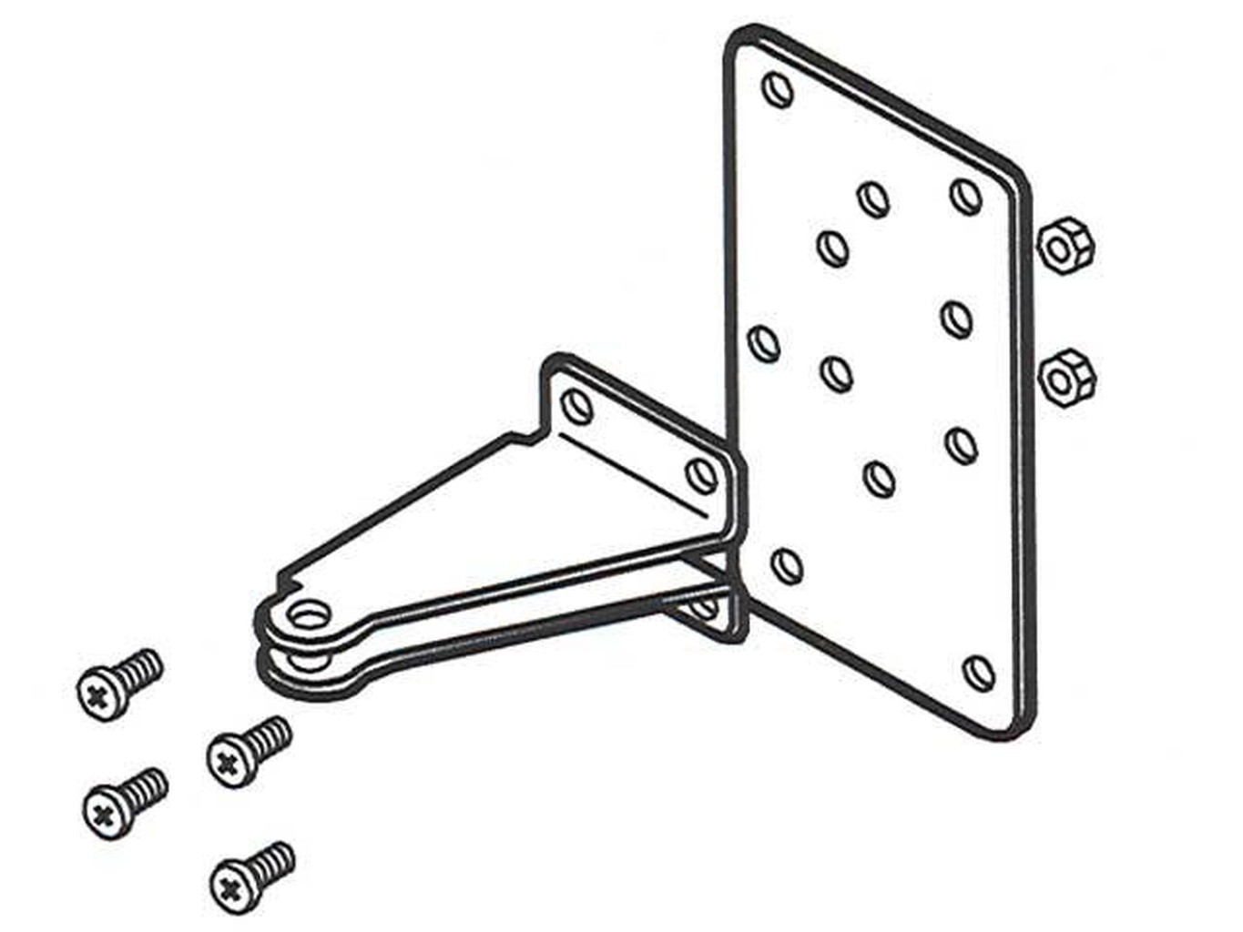 Storm Door Closer Reinforcing Mounting Bracket & Plate Cadmium Plated Steel gallery
