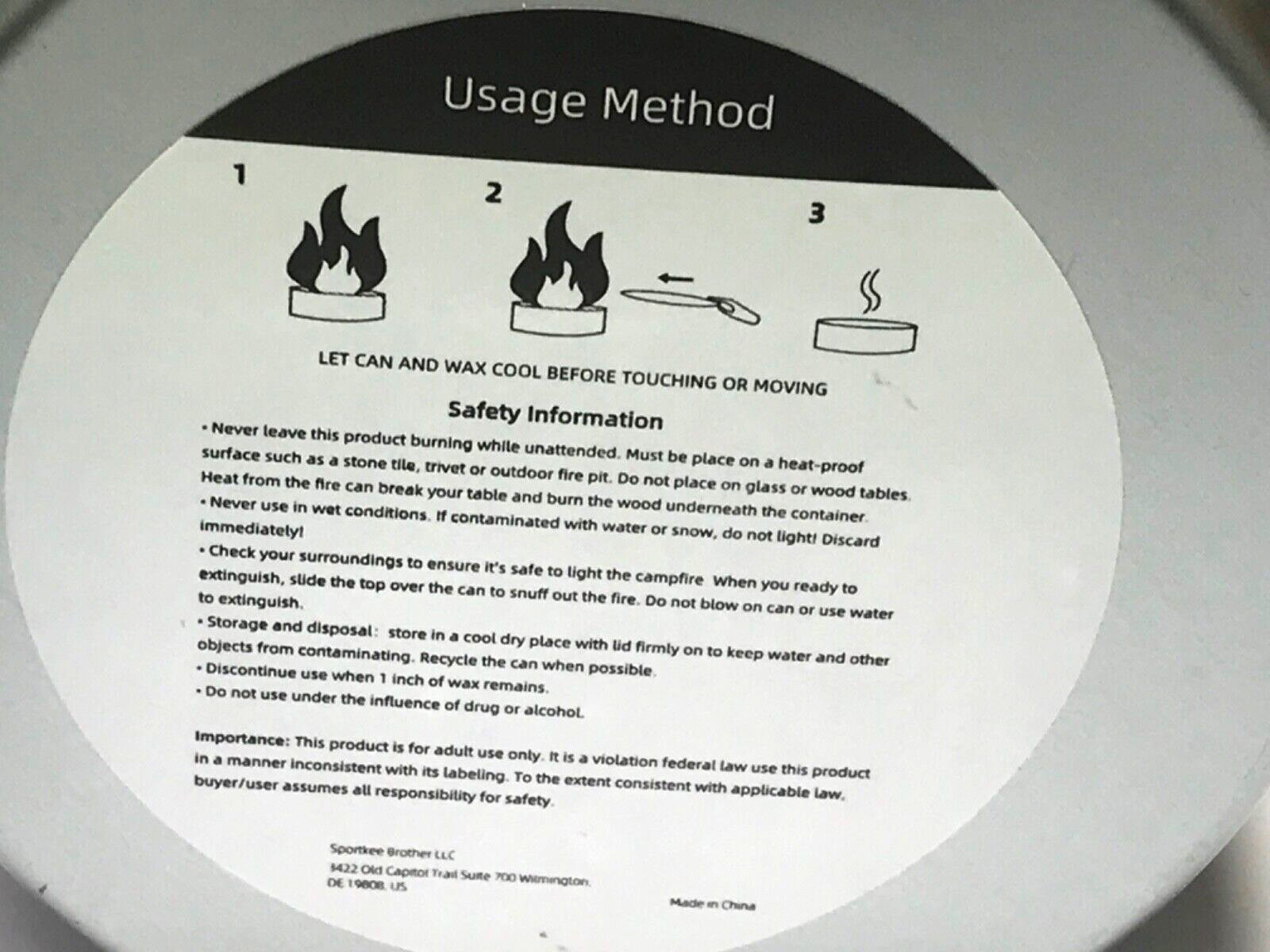 KAKWACO Portable Campfire Maker 3-5 Hours of Burn Time. New 2 Pcs. gallery