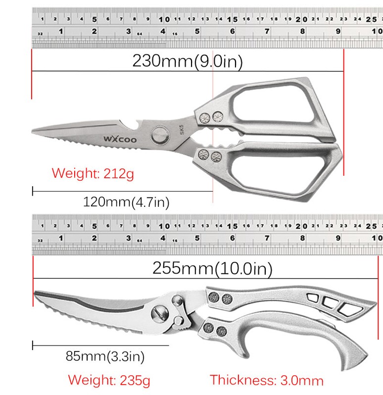 2pcs Kitchen Poultry Shears Kitchen Bone Scissor Stainless Steel Heavy Duty Meat gallery