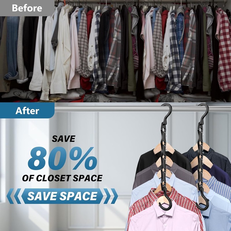 10 Pack Hangers Space Saving Magic Plastic Hanger Organizer Shirt Space Saving H gallery