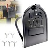 Mailbox Door Replacement, 6 1/4" (W) x 8 1/4" (H) Black Metal Snap-in Repair Kit gallery