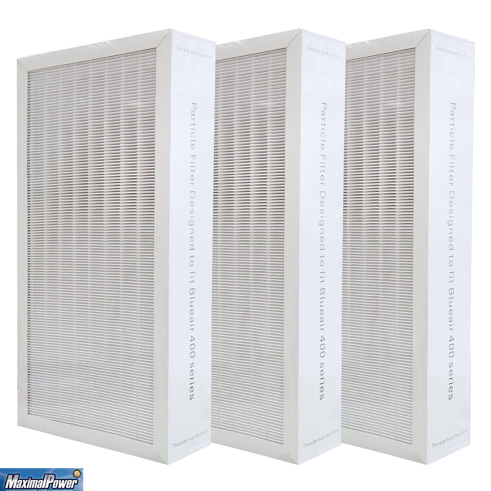 MaximalPower HEPA Filter Replacement for Blueair 400 Series Air Purifiers (3PK)
