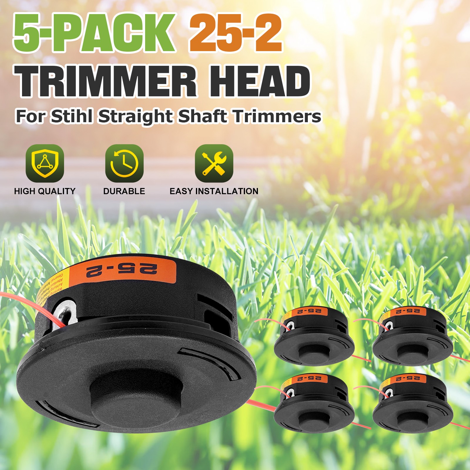 5-Pack 25-2 Trimmer Head For Stihl FS55 55R 56RC 85 90 90R 110 110RX 120 130 131 gallery