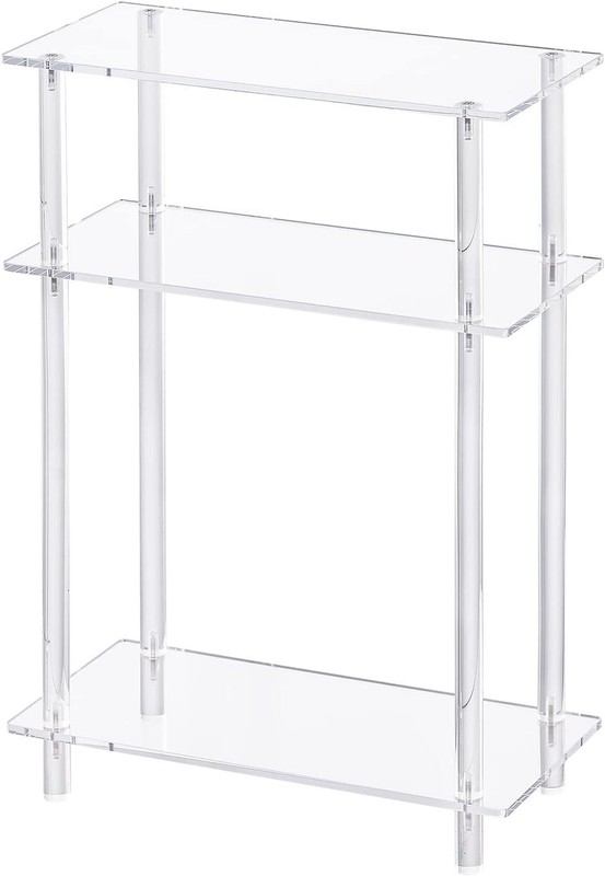 Acrylic Multifunctional Rolling Printer Stand 3-Tier Printer Stand with Wheels gallery