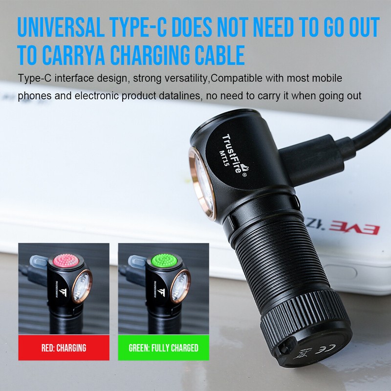 Trustfire MT15 1000Lumen LED Flashlight Rechargeable Magnet Waterproof EDC Torch gallery