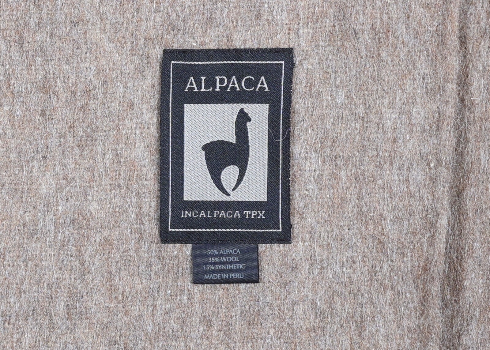 INCALPACA TPX MUSHROOM Alpaca Blend Luxury Fringe Throw 50"x70" Peru gallery
