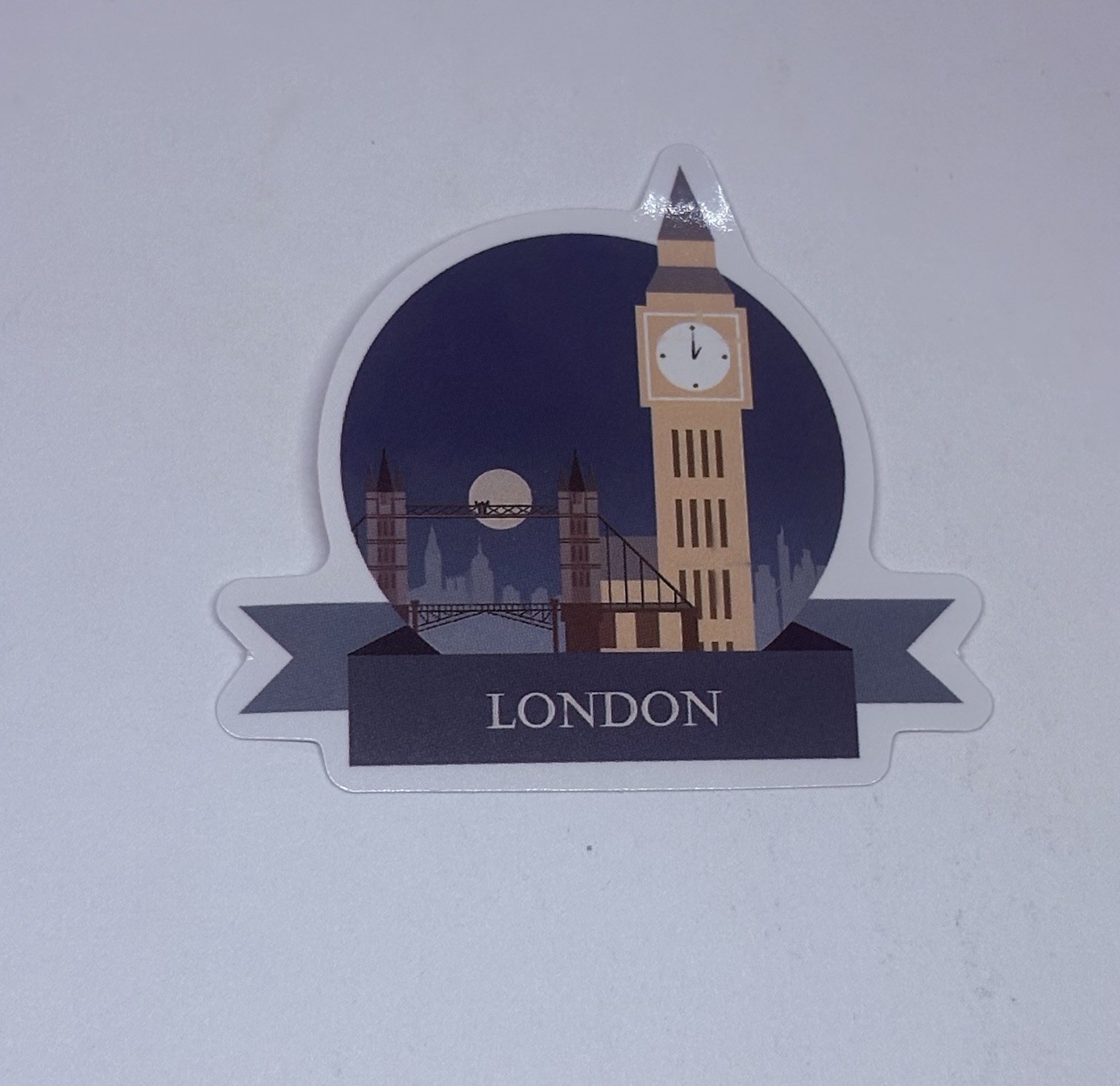 Ben Clock Tower Sticker London Bridge Moon Night Art Decal Vinyl Country Tc9 gallery