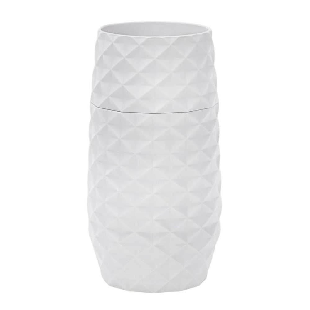 Amaranth Diamond Pattern 7.5 Inch Vase Durable Construction (White)