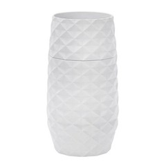 Amaranth Diamond Pattern 7.5 Inch Vase Durable Construction (White)
