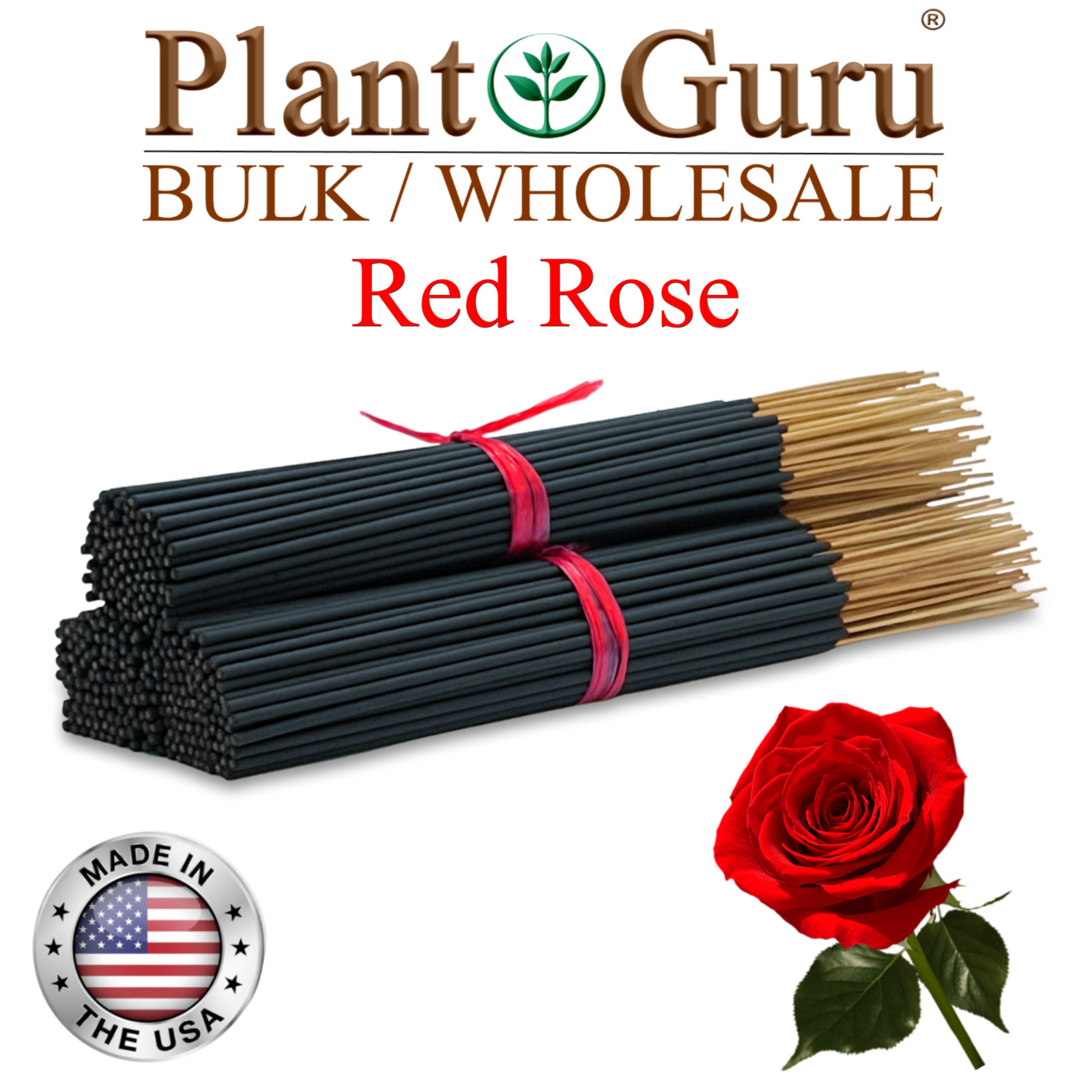 RED ROSE Incense Sticks 11" Bulk Pack Wholesale Hand Dipped Lot gallery