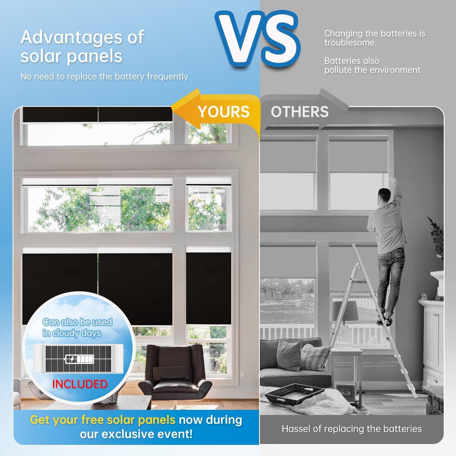 Denfoon Motorized Blinds Remotethermal Electric Blindssolar Panelcustomizable gallery