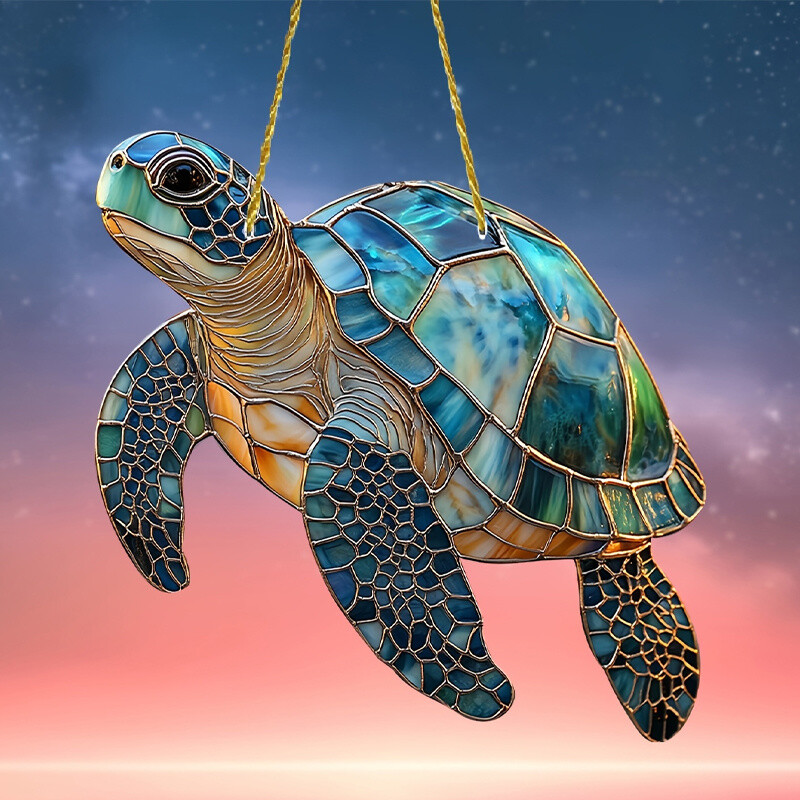 1 PC Colorful Turtle Window Hanging Acrylic Suncatcher Outdoor Patio Decorations gallery