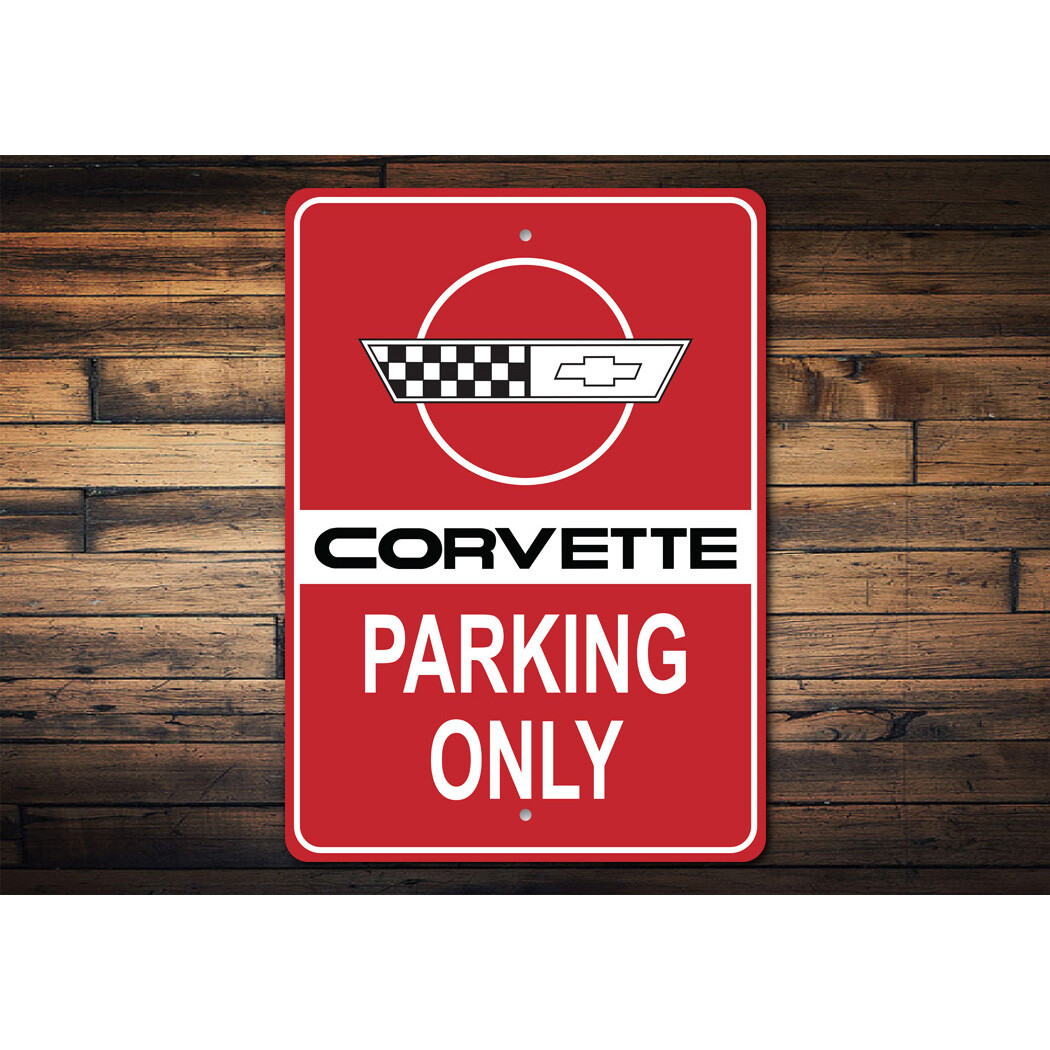 Corvette Parking Only Metal Sign gallery