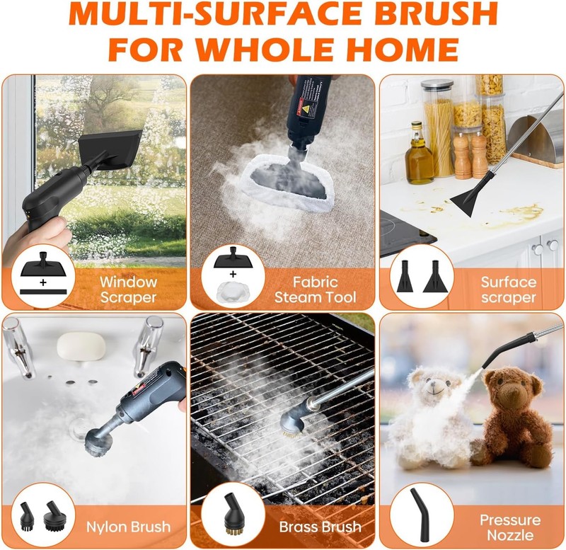 Handle Control Handheld Steam Cleaner High Temp Pressure Cleaning Machine 2500W gallery