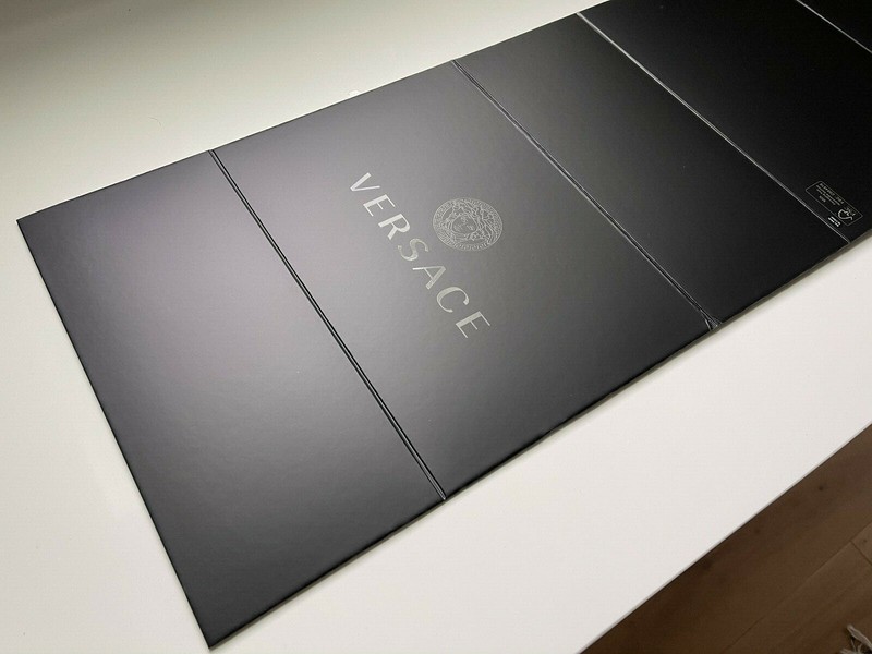 Versace 8”x11”x5” Empty Black GIFT BOX Logo for Bag/Shoe Sturdy Magnetic Close gallery