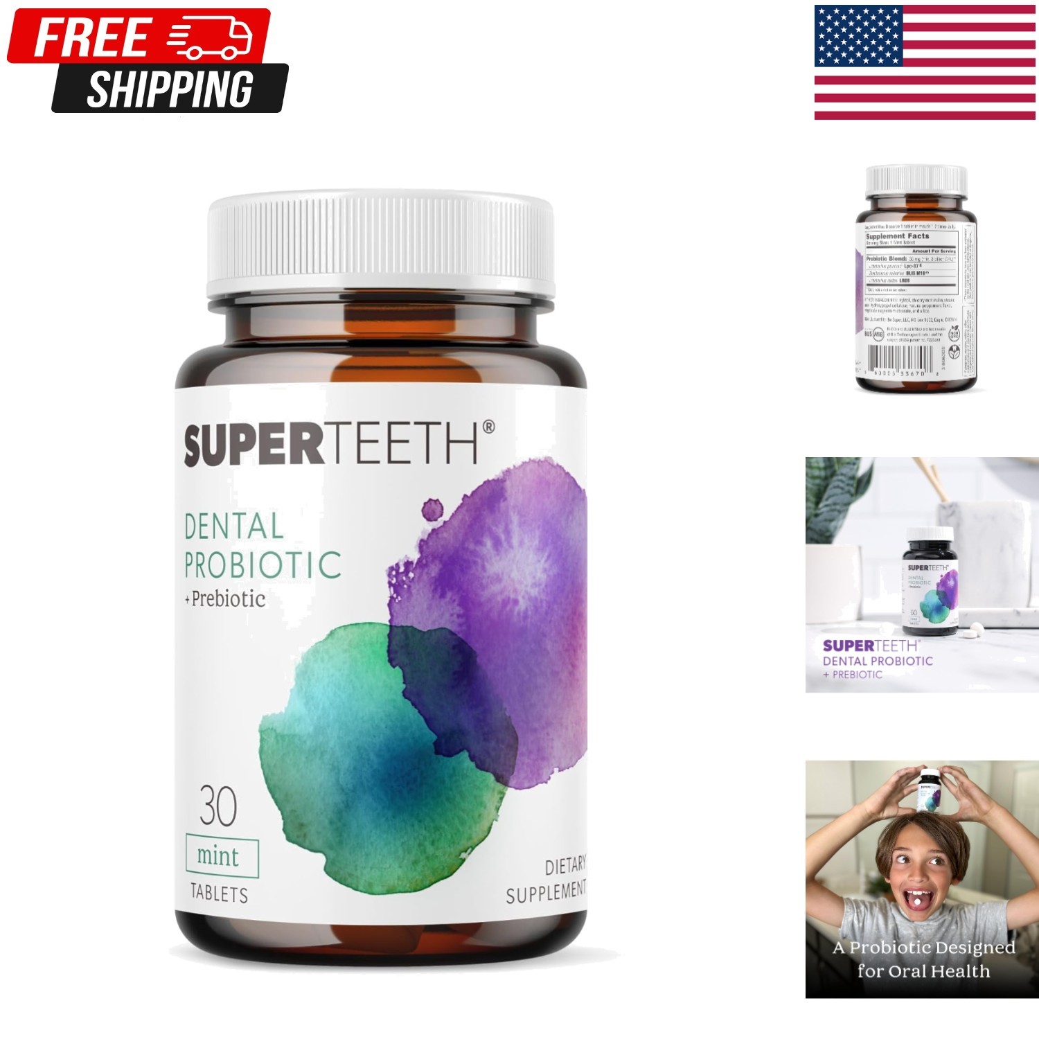 SuperTeeth Chewable Dental Probiotic for Adults & Kids | Support Healthy Teet... gallery