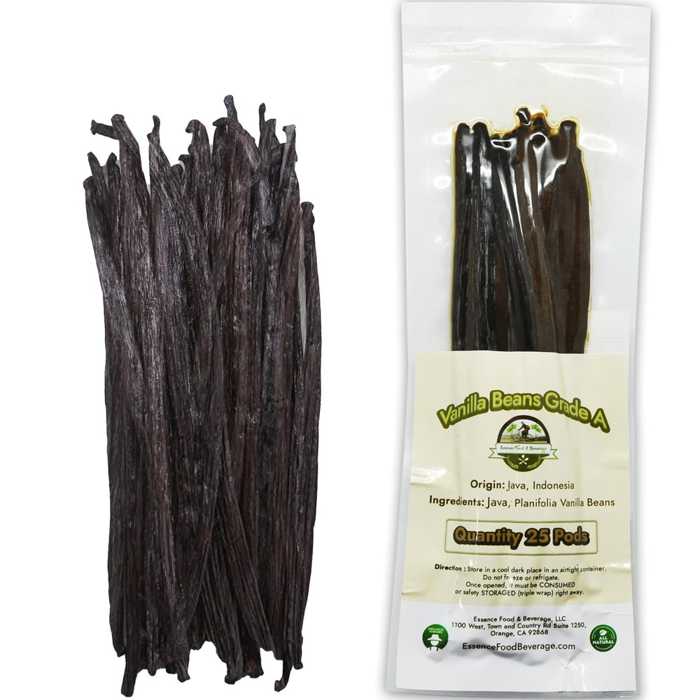 25 Vanilla Beans for Making Vanilla Extract Grade a - NON-GMO Planifolia Vani...