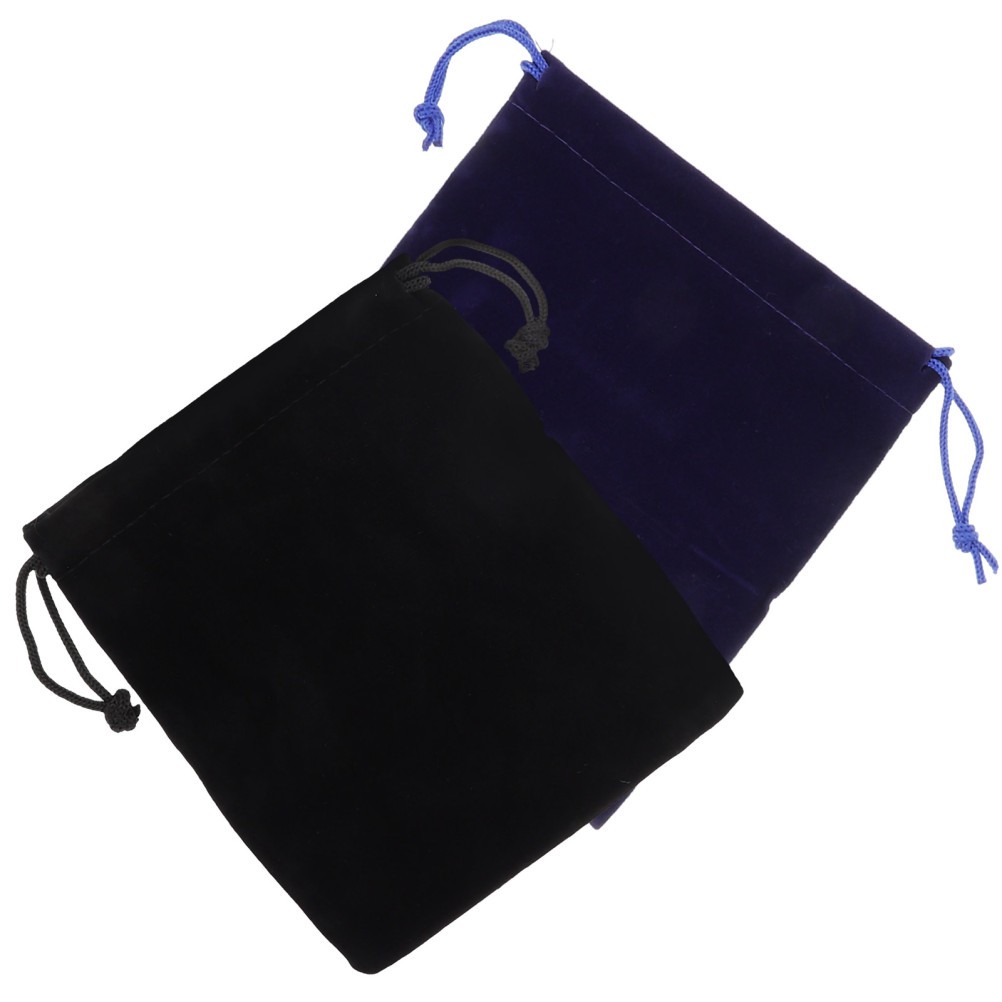 2 Pcs Velvet Drawstring Bags Puzzle Storage Cube Playthings Carrying Pouches gallery