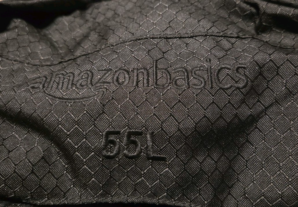 Amazon Basics 55L Backpack Black With Rain Cover 2