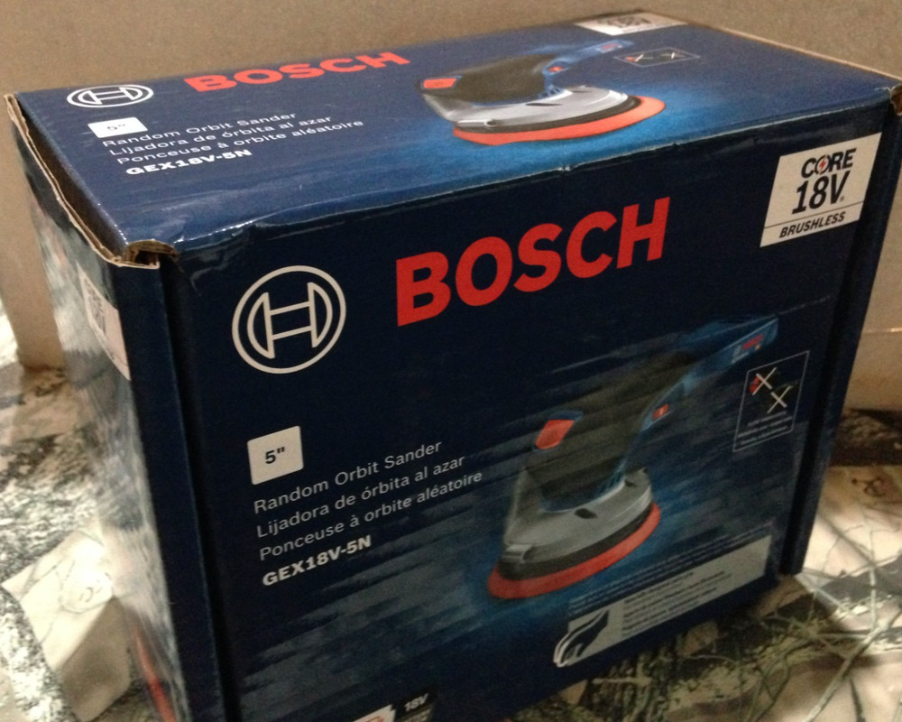 BOSCH 18V 5" Orbital Sander Variable Speed BL New In Box (Tool Only) GEX18V-5N