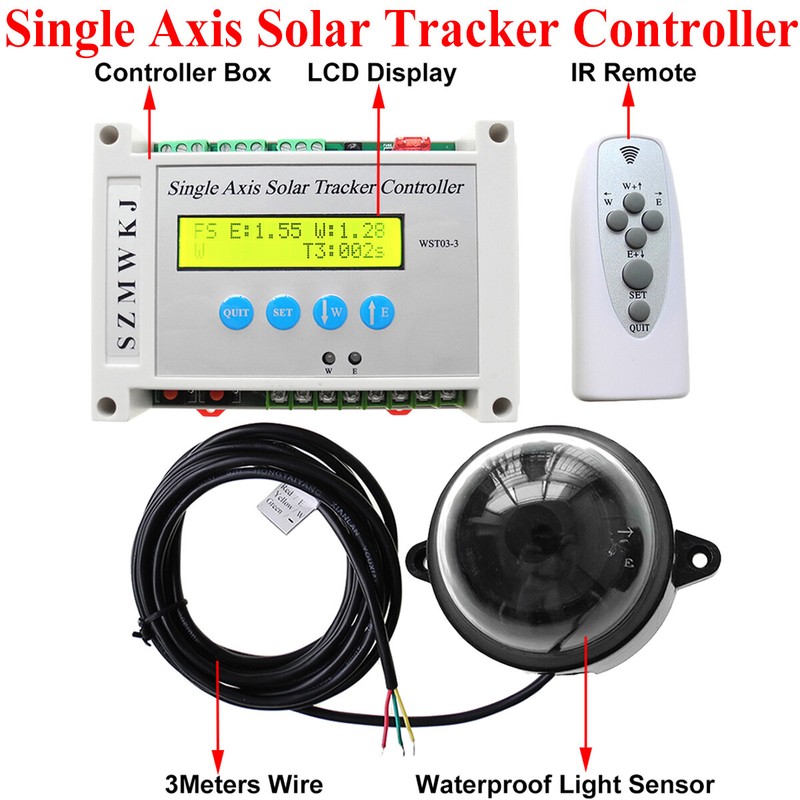 Complete 6000N Single Axis Solar Tracking System LCD PV Solar Panel Tracker Kits gallery
