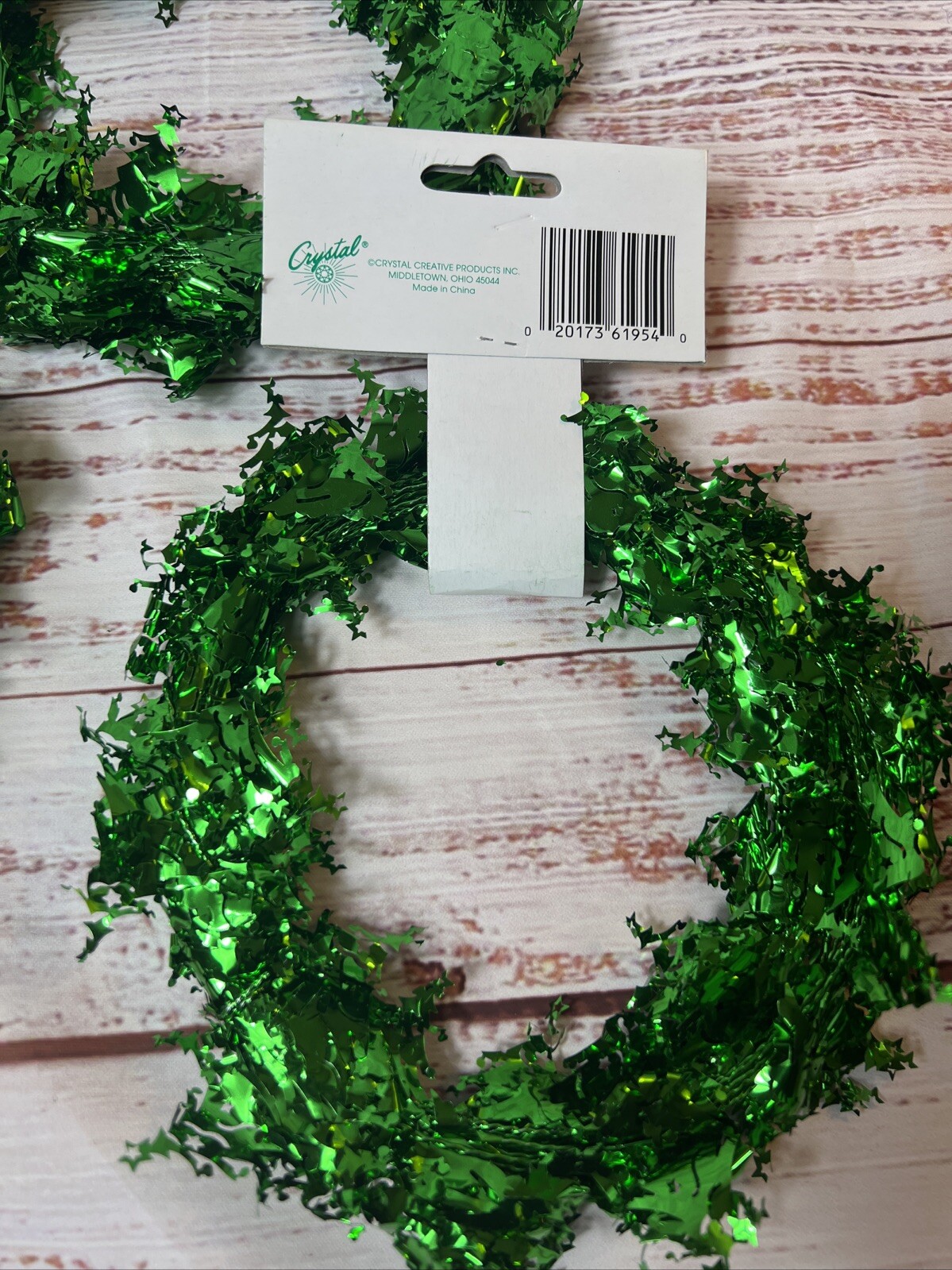 New 4 Green Metallic Wire Christmas Tree Garland 21 Feet gallery