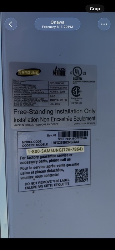 Samsung Refrigerator Door Assembly Drawer DA97-11478A MODEL: RFG298HDRS/XAA gallery