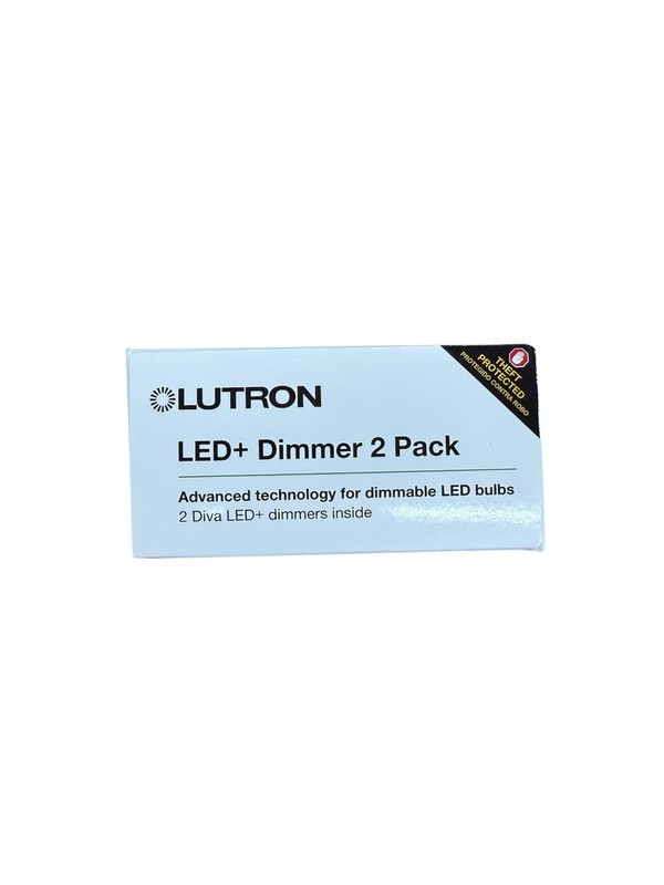 Lutron Diva Dimmer Switch DVCL-153P-WH-2 LED 150W 3-Way White 2-Pack Wallplate gallery