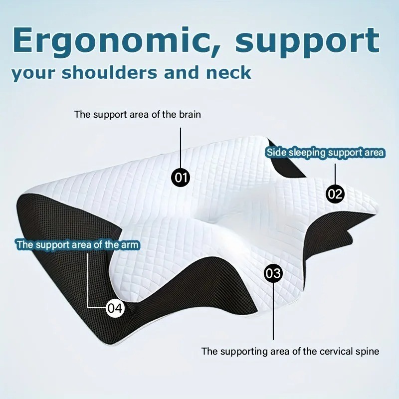 Butterfly Memory Foam Cervical Pillow Slow Rebound Ergonomic Contour Orthopedic gallery