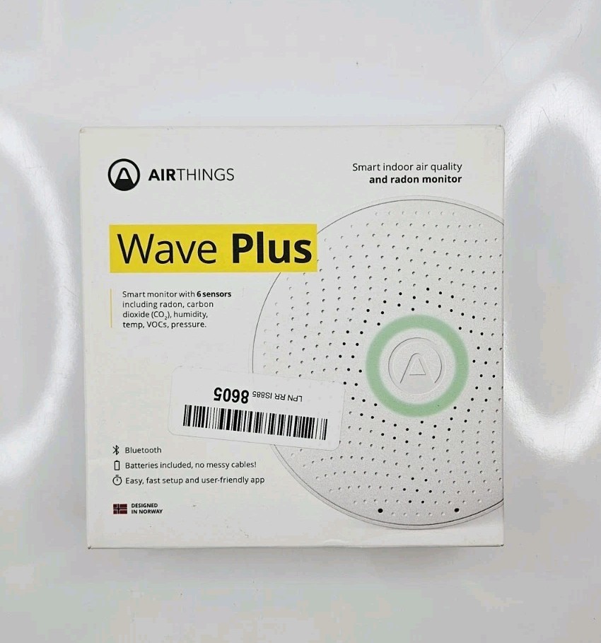 Airthings Wave Plus-Radon & Air Quality Monitor with 6 sensors (CO2, VOC) gallery
