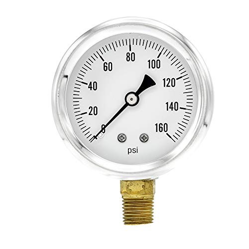 S201L-254F Bottom Mount Glycerin Filled Single Scale Pressure 0 - 160 PSI gallery
