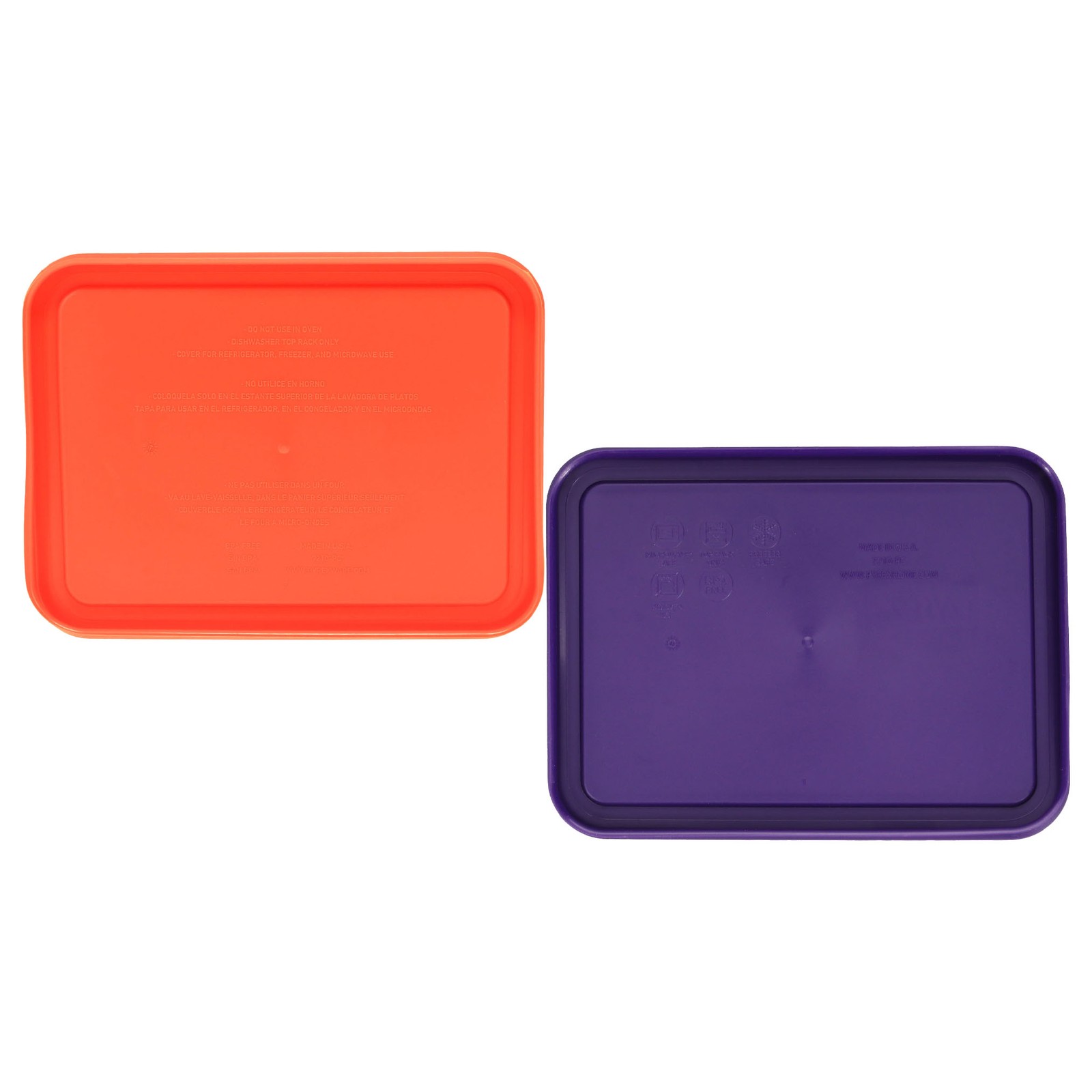 Pyrex 7210-PC 3-Cup Pumpkin Orange and Plum Purple Food Storage Replacement Lids gallery
