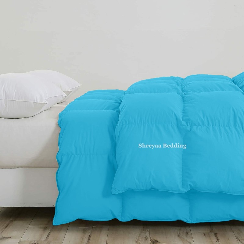 Aqua Blue Solid Down Alternative Comforter OR Sets 1000 TC Egyptian Cotton gallery