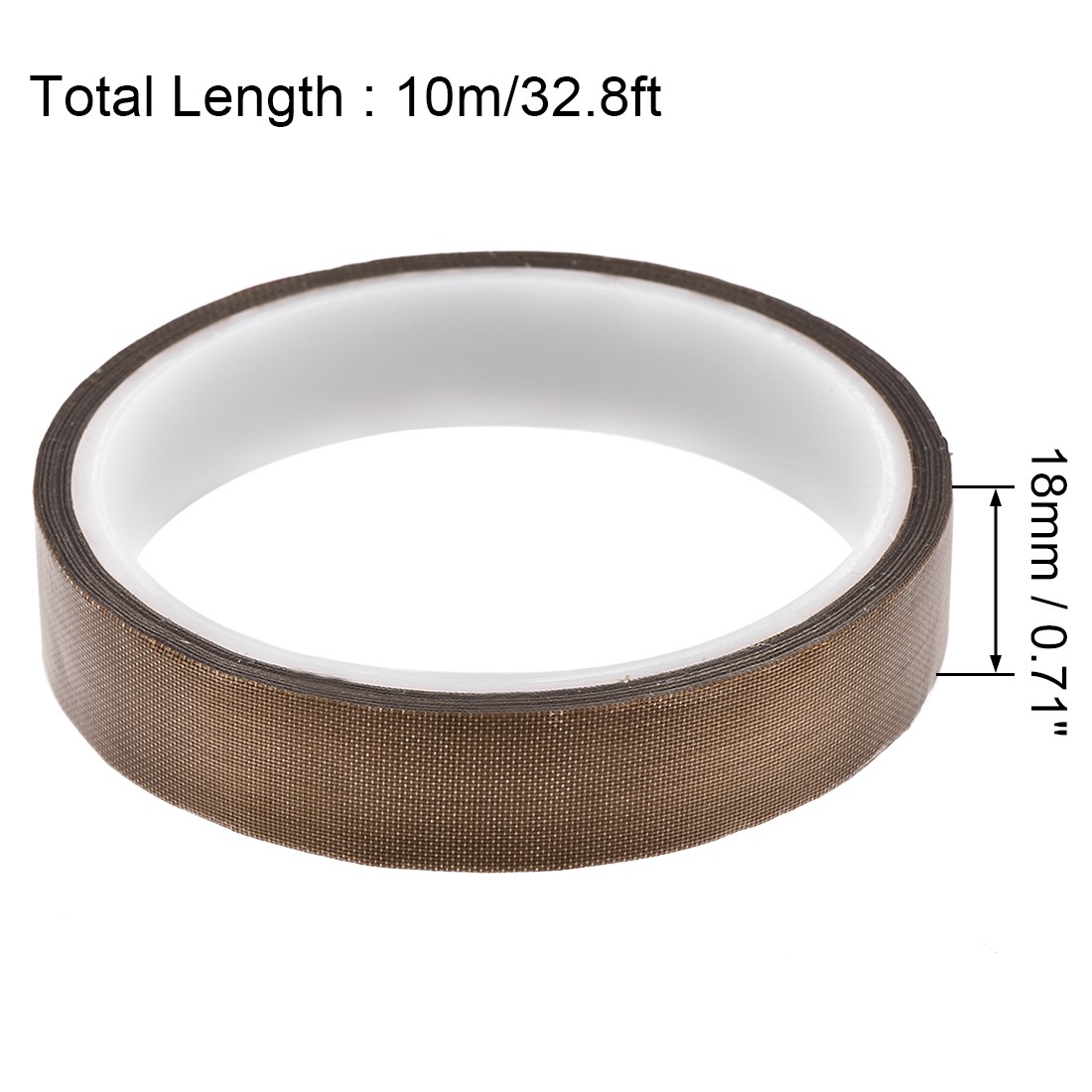 18mm PTFE Coated Fabric Brown Tape High Temperature Tape 10m/32.8ft gallery