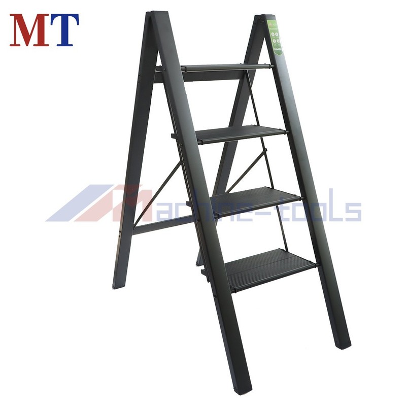 4 Step Carbon Steel Ladder Folding Step Stool w/Wide Anti-Slip Pedal Lightweight gallery