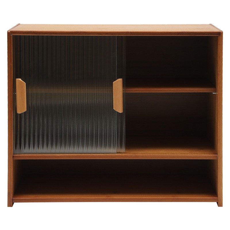 Kitchen Pantry Sideboard Bamboo Small Storage Cabinet Sliding Door Cupboard gallery