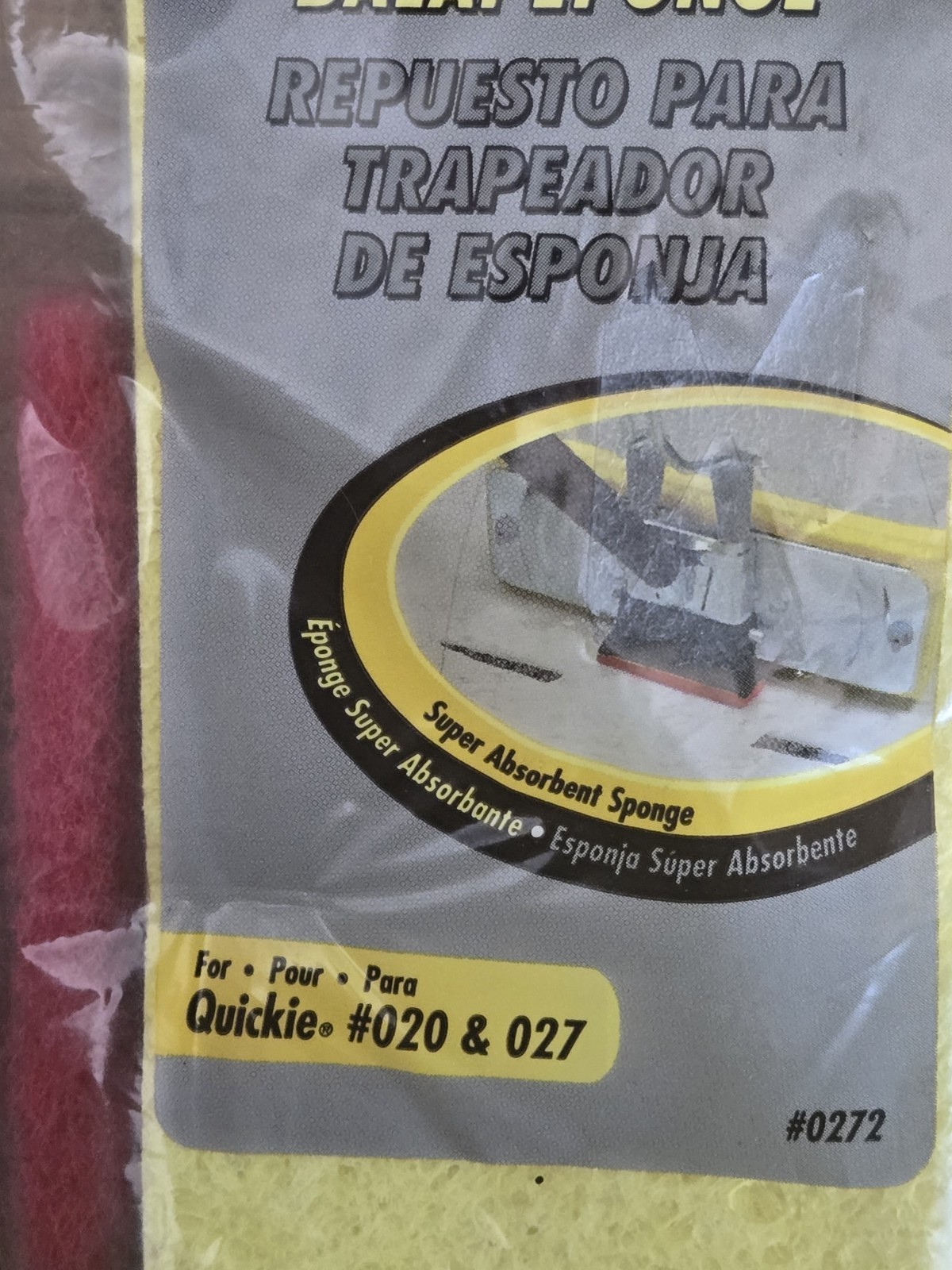 NEW Sealed Quickie Professional Automatic Sponge Mop Refill #0272 Fits #020/027 gallery