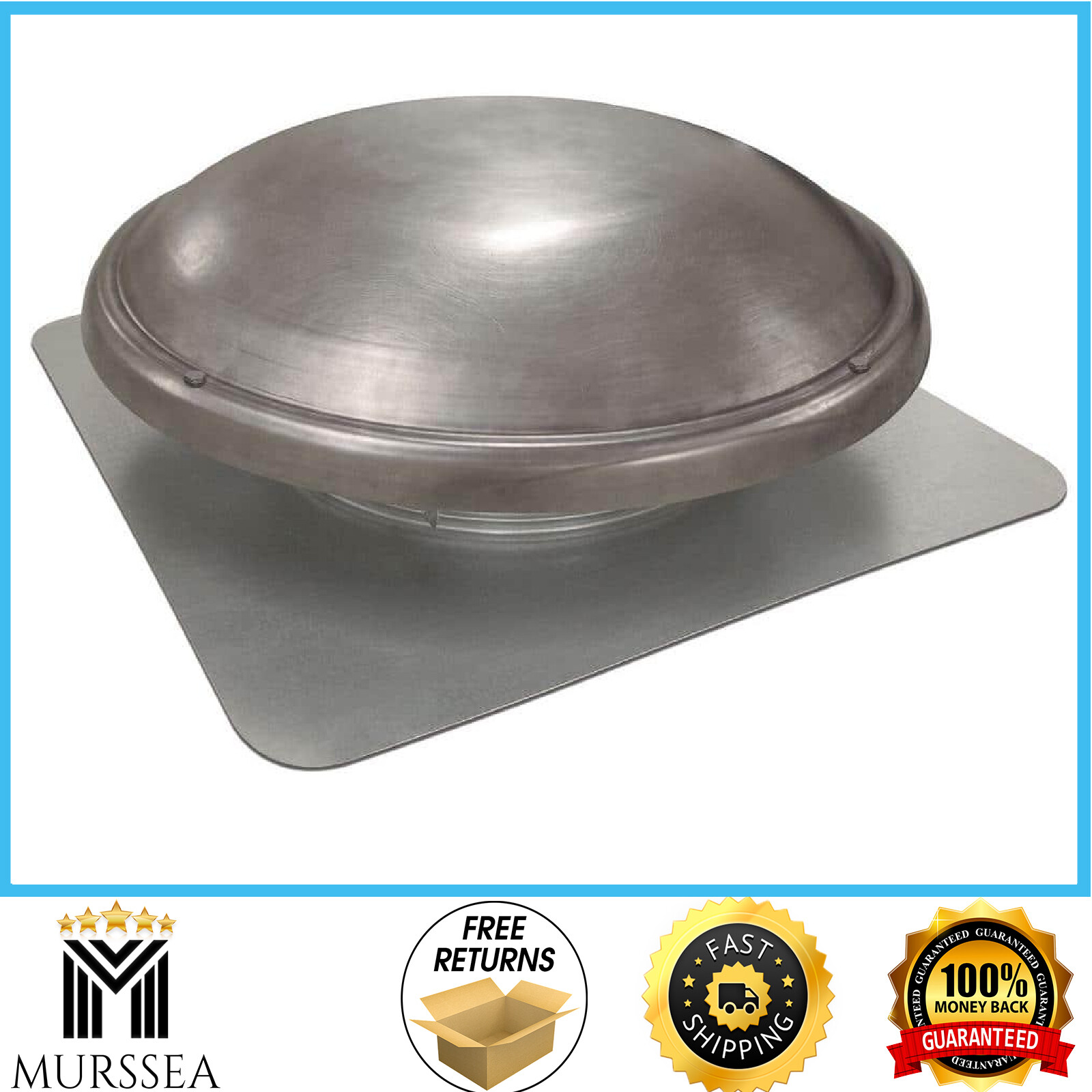 Attic Fan Galvanized Steel Vent 1000 CFM Mill Power Roof Mount Air Ventilation gallery