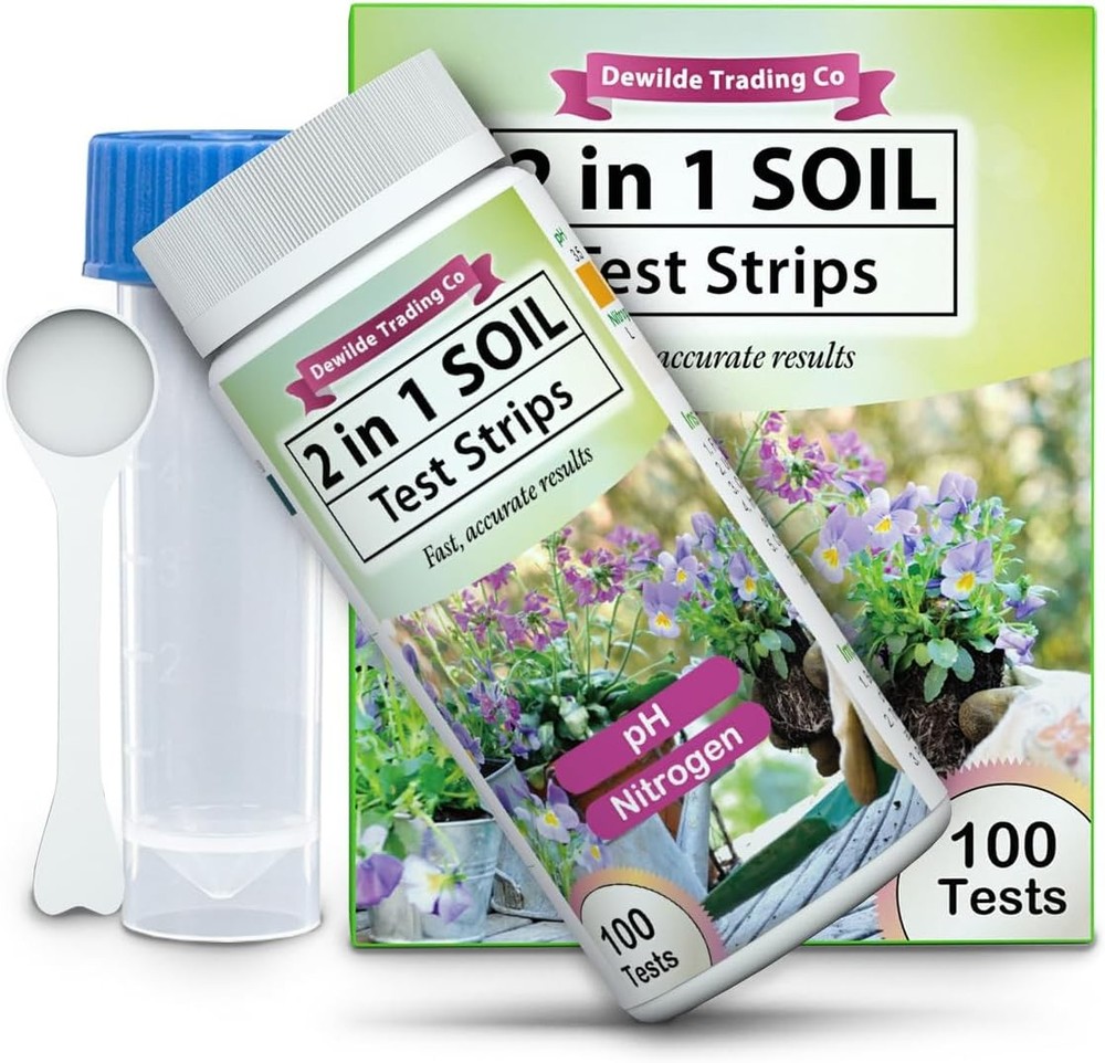 100 Soil Test Strips pH & Nitrogen Tester Kit Garden Lawn Plant Soil Test Kit