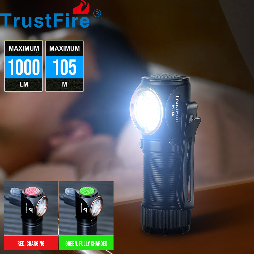 Trustfire MT15 1000Lumen LED Flashlight Rechargeable Magnet Waterproof EDC Torch gallery