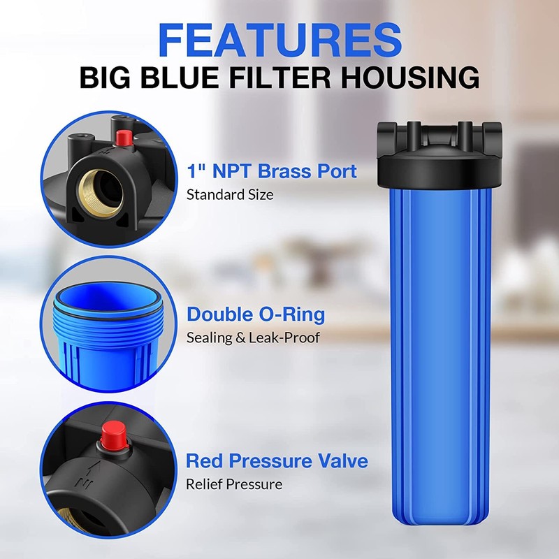 Whole House Spin Down Pre-Filter & 3-Stage 20" x4.5" Water Filter Housing System gallery