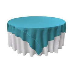 LA Linen Polyester Poplin Square Tablecloth, 90 by 90-Inch. Made in USA