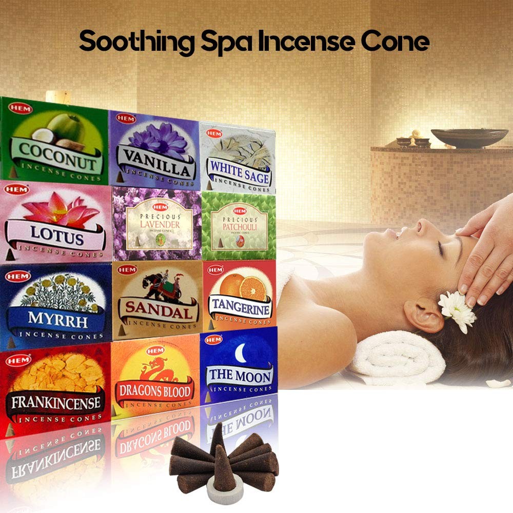 HEM Incense Cones Assorted Scents 120PCS Aromatherapy Pack of 12 gallery