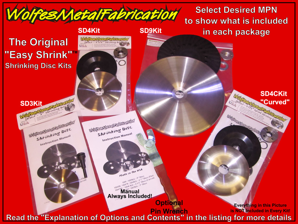 The Original "Easy Shrink"™ Shrinking Disc Kits! 3", 4.5" & 9", ALL KIT OPTIONS gallery