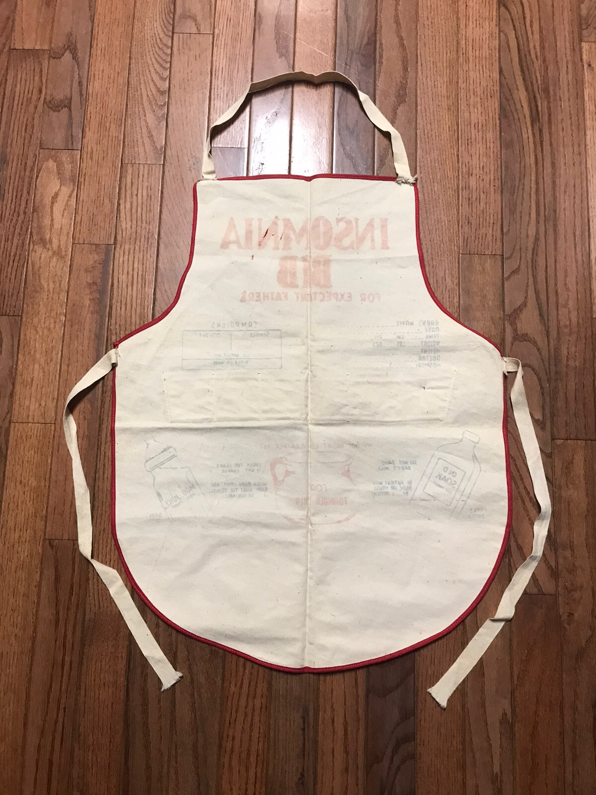 Vintage Insomnia Bib For Expectant Fathers Humorous Cotton Apron gallery