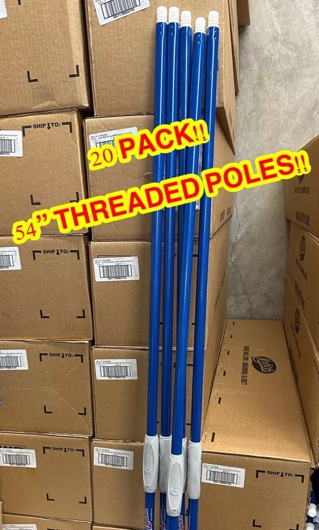 Quickie (20 PACK) 54” Handles/Poles - Threaded One End w/Center Plastic Grabber gallery
