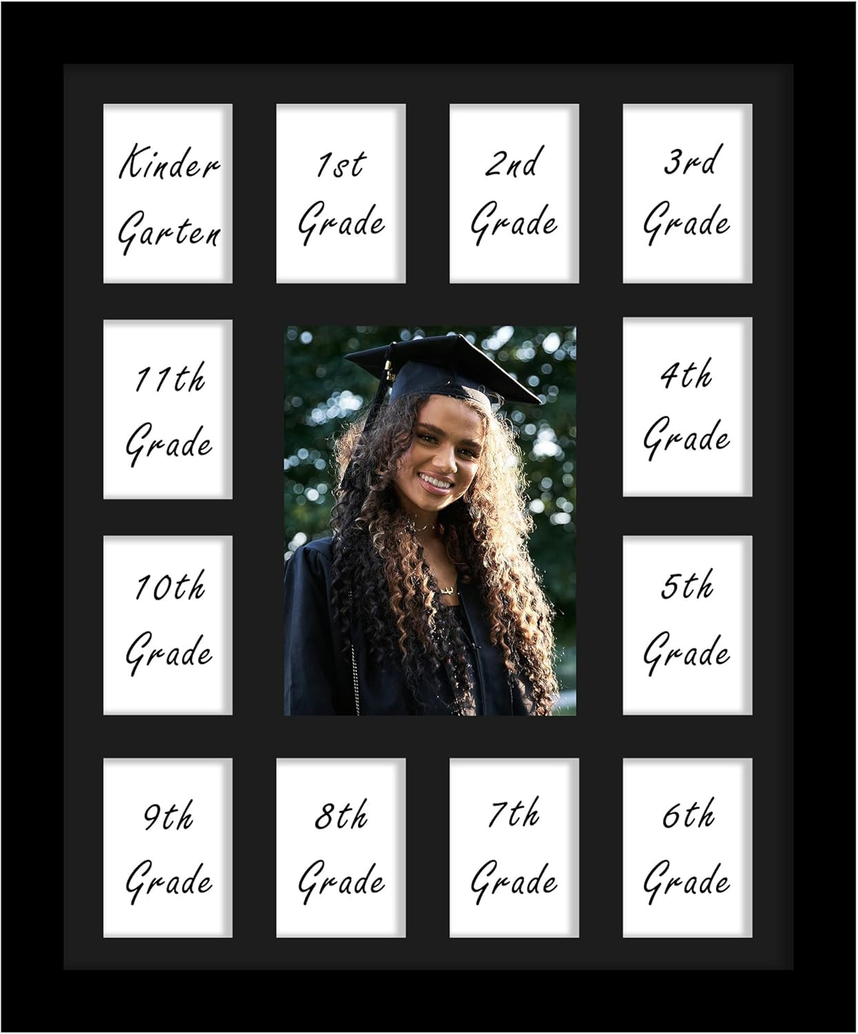 12x16 School Year Picture Frame K-12 Displays One 5x7 Photo and Twelve 2.5x3.... gallery